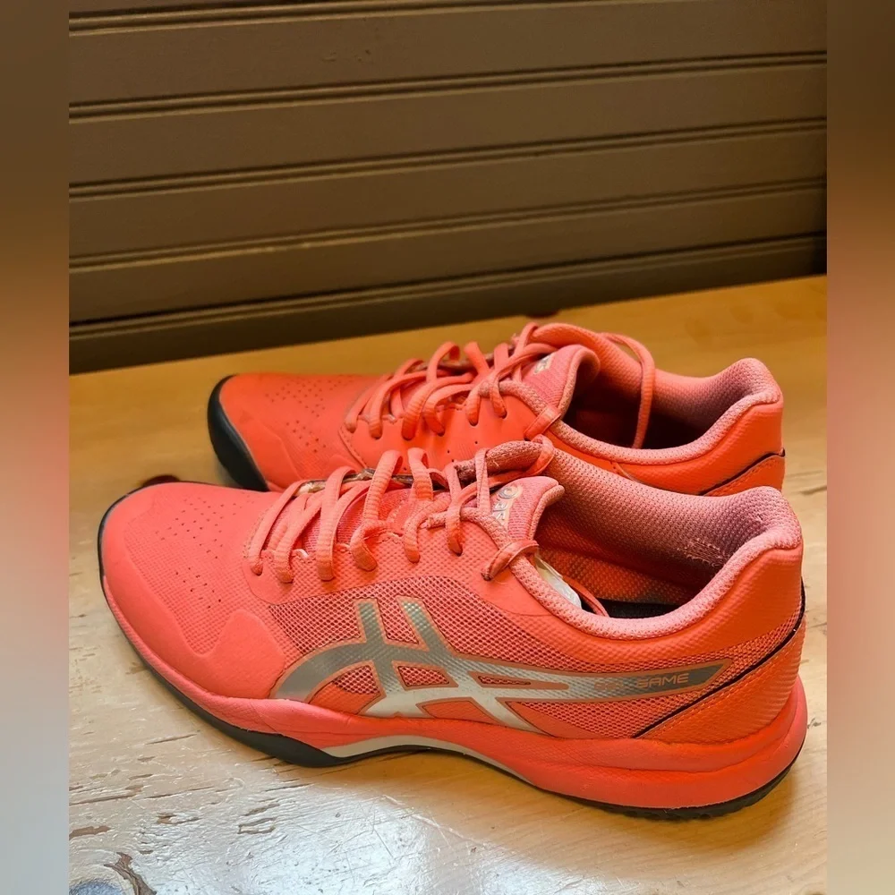 ASICS Womens Sneakers size 7.5 Gel Game tennis court shoes coral pink